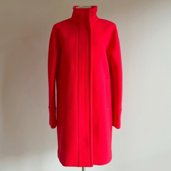 J. Crew Jackets & Blazers - J. Crew Red Stadium Cloth Cocoon Coat